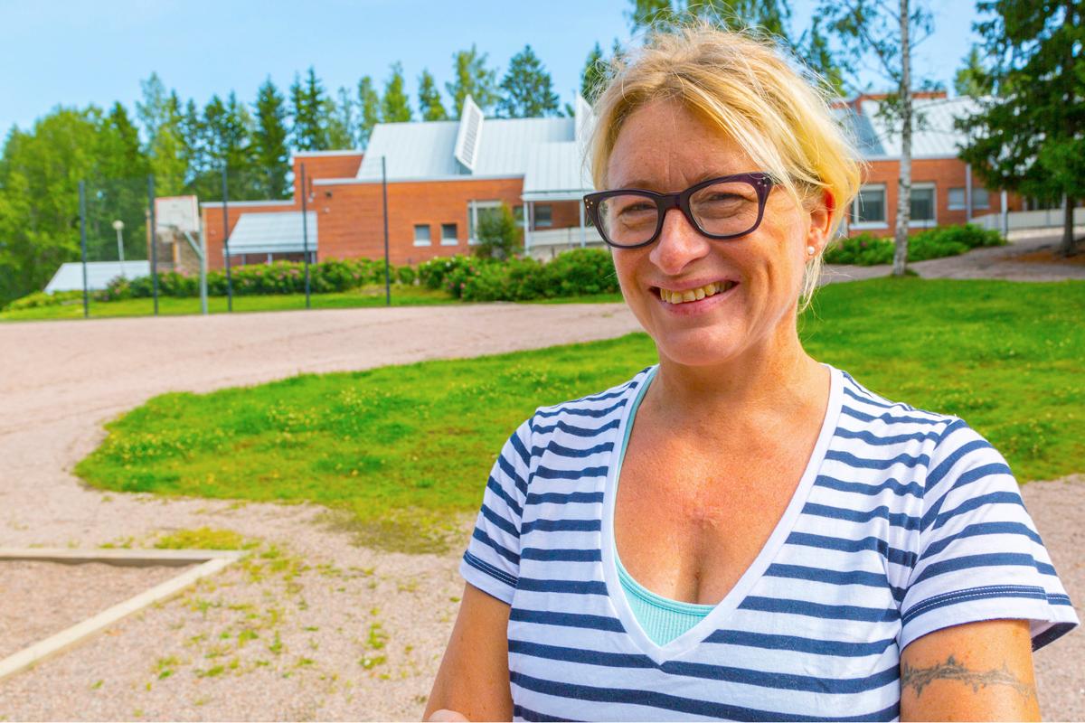 Katja Ståhlin mielestä Sunan sydän ovat Sunan koulu ja Ankkapuisto eli Ankkis.
